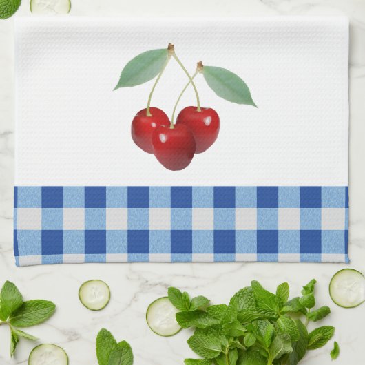 Retro Cherries Kitchen Towel Theedoek (Gevouwen)