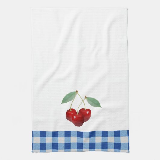 Retro Cherries Kitchen Towel Theedoek (Verticaal)