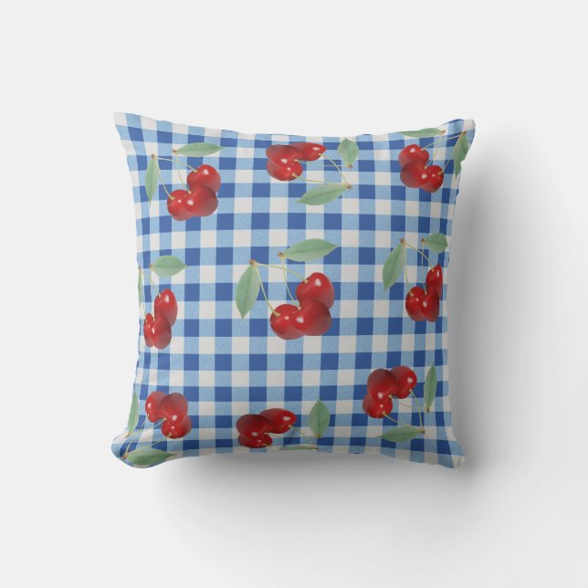 Retro Cherries Outdoor Pillow Buitenkussen (Voorkant)