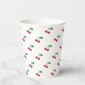 Retro Cherries Pattern Cup Papieren Bekers (Voorkant)