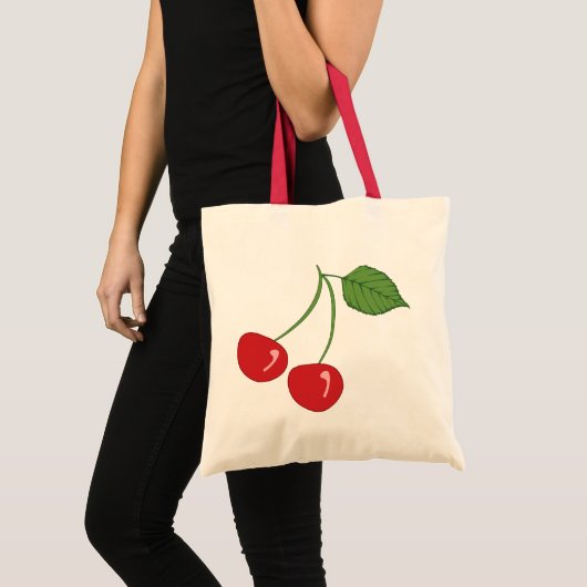 Retro Cherries Tote Bag (Voorkant (product))