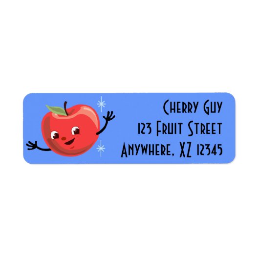 Retro Cherry Apple Guy Etiket (Voorkant)