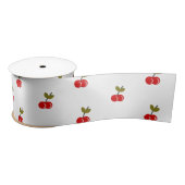 Retro Cherry Berry 1e Verjaardag Rood en groen Lint (Spoel)