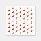 Retro Cherry Berry 1e Verjaardag Rood en groen Servet (Voorkant)