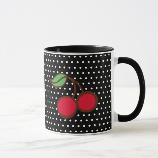 Retro Cherry Coffee Mok (Rechts)