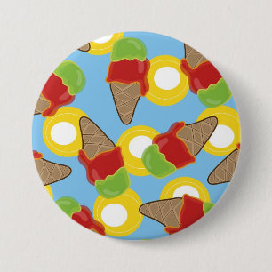 Retro Cherry en Limoen Ice Cream Button