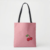 Retro Cherry En vichy Purse Sac fourre-tout Cadeau (Devant)