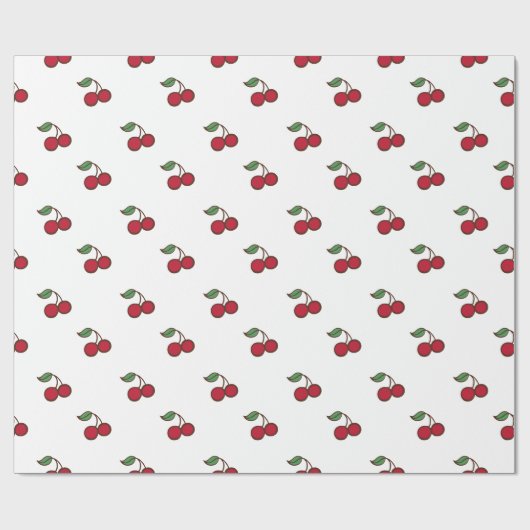 Retro Cherry Holiday All Occasion Inpakpapier (Vlak)