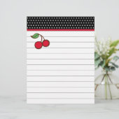 Retro Cherry Letterhead Paper (Staand voorkant)