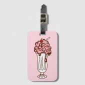 Retro Cherry Soda Bagagelabel (Voorkant (verticaal))