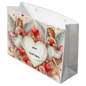 Retro Cherub Angels Valentijnsdag Cadeautas (Achterkant Gekanteld)