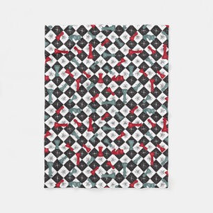 Retro Chess Board Fleece Deken