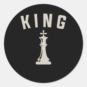 Retro Chess King  Chess Lover Ronde Sticker