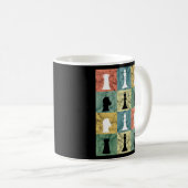 Retro Chess Piecks  Chess Player Board Koffiemok (Voorkant rechts)