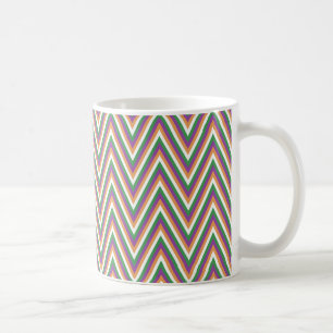 Retro Chevron Patroon Cool Koffiemok