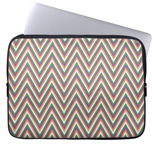 Retro Chevron Pattern Cool Laptop Sleeve (Voorkant)