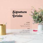 Retro Chic Design Signature Boissons (Mariage)