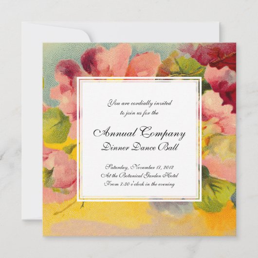 Retro Chic Elegant Roze  Bloemen Primroses Kaart (Voorkant)