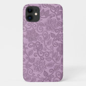Retro Chic Faux Roze Leder Kunstpatroon Case-Mate iPhone Case (Achterkant)
