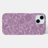 Retro Chic Faux Roze Leder Kunstpatroon Case-Mate iPhone Case (Achterkant (horizontaal))