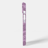 Retro Chic Faux Roze Leder Kunstpatroon Case-Mate iPhone Case (Achterkant / Links)