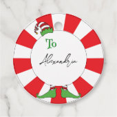 Retro Chic Fun Pepermunt Snoep Prettige feestdagen Bedankjes Labels (Achterkant)