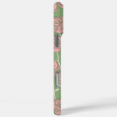 Retro Chic Groen & Roze Bloemen Patroon grillig Case-Mate iPhone Case (Achterkant / Rechts)