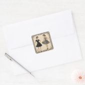 Retro Chic LBD Art Sticker (Envelop)