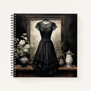 Retro Chic Little Black Robe Journal Vintage