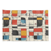 Retro Chic Mid-Century Modern Abstract Kussen Sham Kussensloop (Achterkant-Rechts)