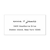 Retro Chic Minimalistisch retouradres Rubberstempel (Afrduk)