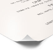 Retro Chic Modern Bar-menu Foto Afdruk (Hoek)