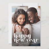 Retro Chic Nouvel An Carte photo de vacances (Devant)