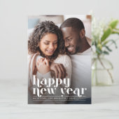 Retro Chic Nouvel An Carte photo de vacances (Debout devant)