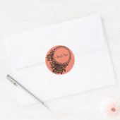 Retro chic retro dank je ontwerp ronde sticker (Envelop)