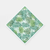 Retro Chic Tropical Green Palm laat kunstpatroon a Servetten (Hoek)