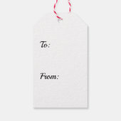 Retro Chic Vakantie Ornamenten Cadeaulabel (Achterkant)