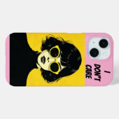 RETRO CHIC VROUW, het kan me niet schelen Case-Mate iPhone Case (Achterkant (horizontaal))