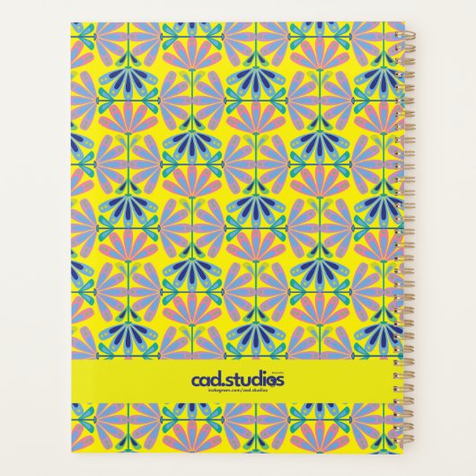 Retro Chic Yellow Planner (Achterkant)