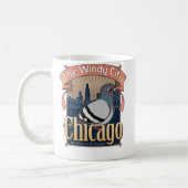Retro Chicago Pigeon Koffiemok (Links)