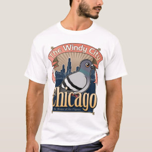 Retro Chicago Pigeon T-shirt