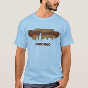 Retro Chicago Skyline-Mannen T-shirt
