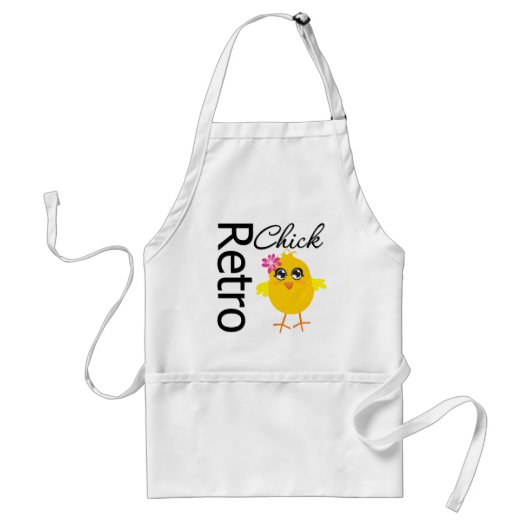 Retro Chick Standaard Schort (Voorkant)