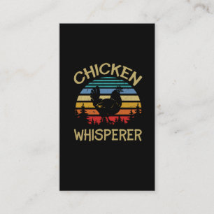 retro chicken whisperer grapper kippeboer visitekaartje