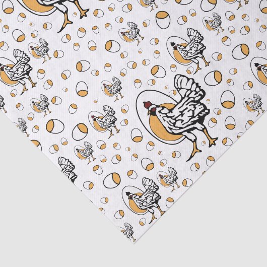 Retro Chickens Weefselpapier Tissuepapier (Detail)