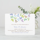 Retro Chicks Boy Baby shower Party Invitation Kaart (Staand voorkant)