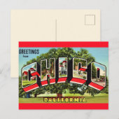 Retro Chico California Groet Briefkaart (Voorkant / Achterkant)