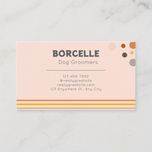 Rétro Chien Groomer Carte de visite chiot choyé (Dos)