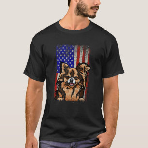Retro Chihuahua 4 juli Amerikaanse Vlag Hond T-shirt