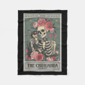 Retro Chihuahua Dog Lover The Moon Halloween , Wom Fleece Deken (Voorkant)